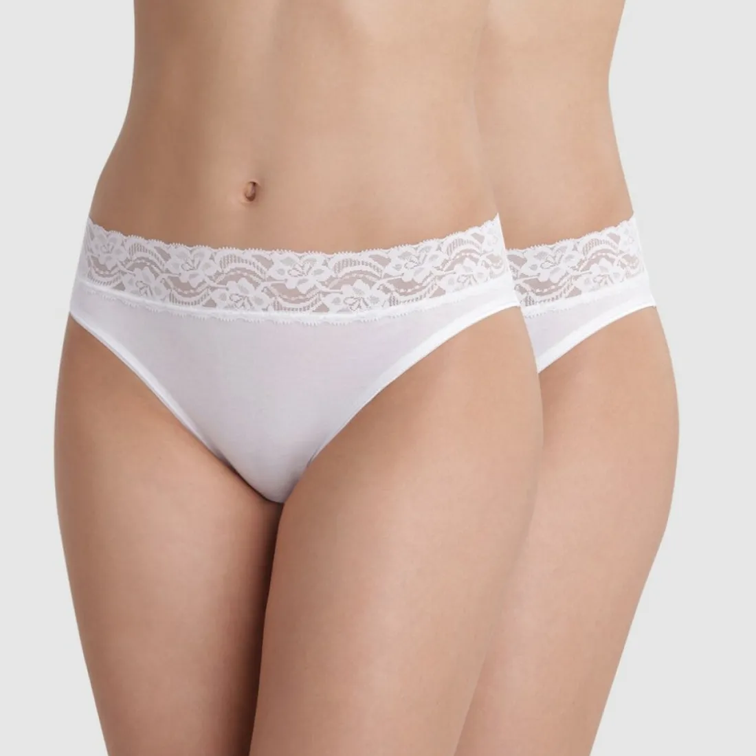 Lot de 2 culottes blanches - Plus Féminine Dim en coton