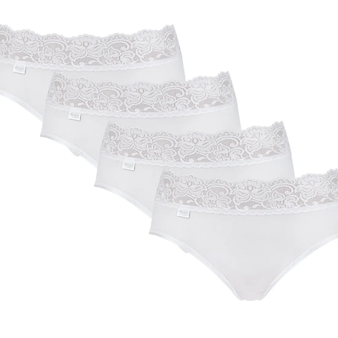 Lot de 4 culottes classiques - Blanc Sloggi en coton