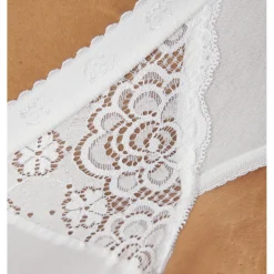 Lot de 4 culottes classiques - Blanc Sloggi en coton