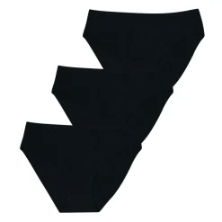 Lot de 3 culottes femme Ecopack Basic Athena noir en coton