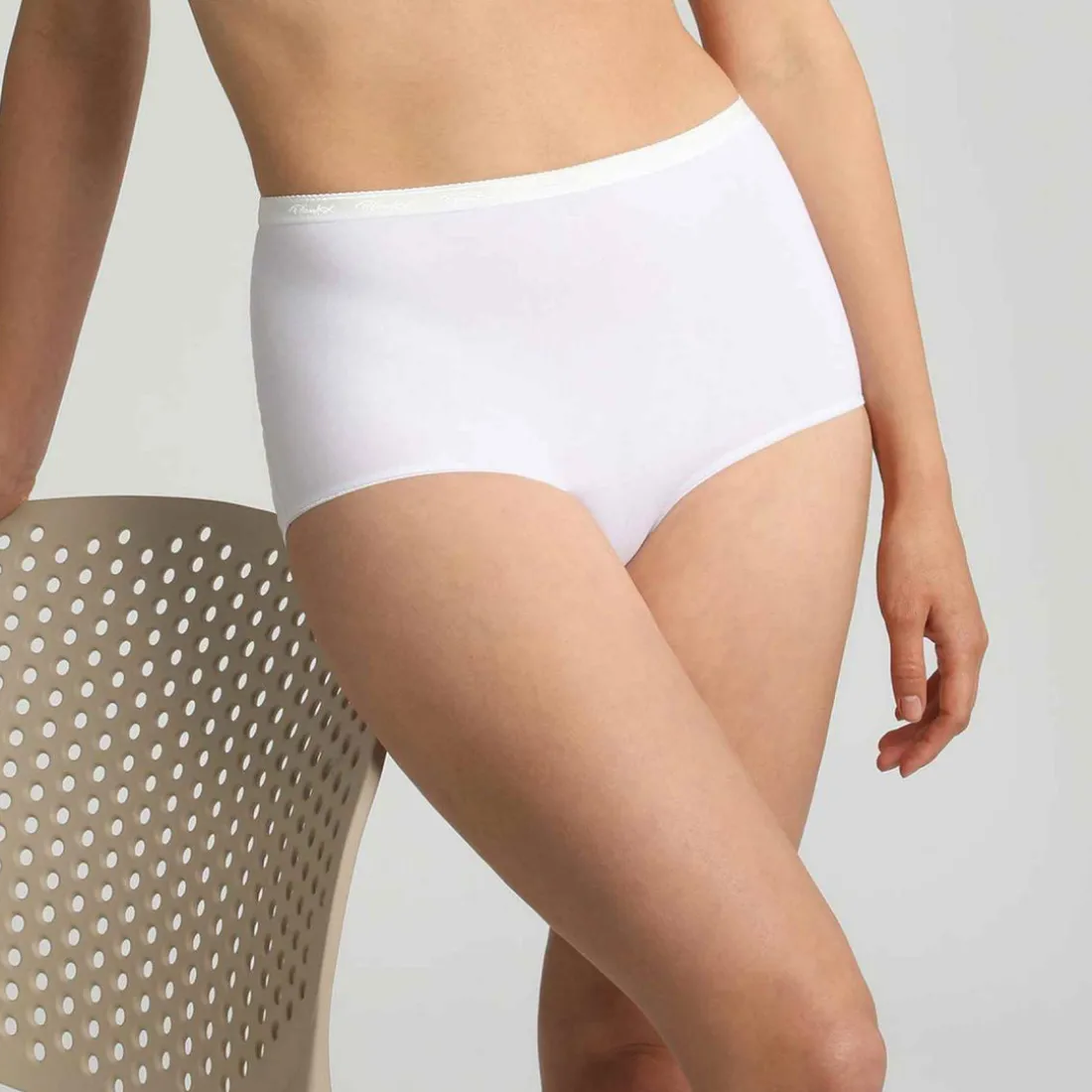 Lot de 2 culottes hautes - Blanc Playtex en coton bio