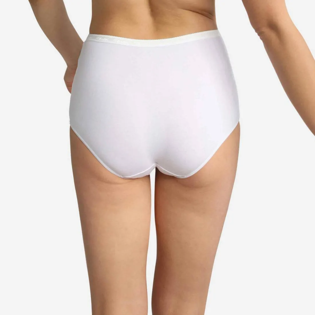 Lot de 2 culottes hautes - Blanc Playtex en coton bio