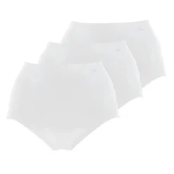 Lot de 3 culottes taille haute coton Blanc - Sans Complexe en coton bio