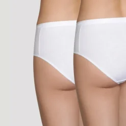 Lot de 2 culottes taille haute coton bio blanches Dim