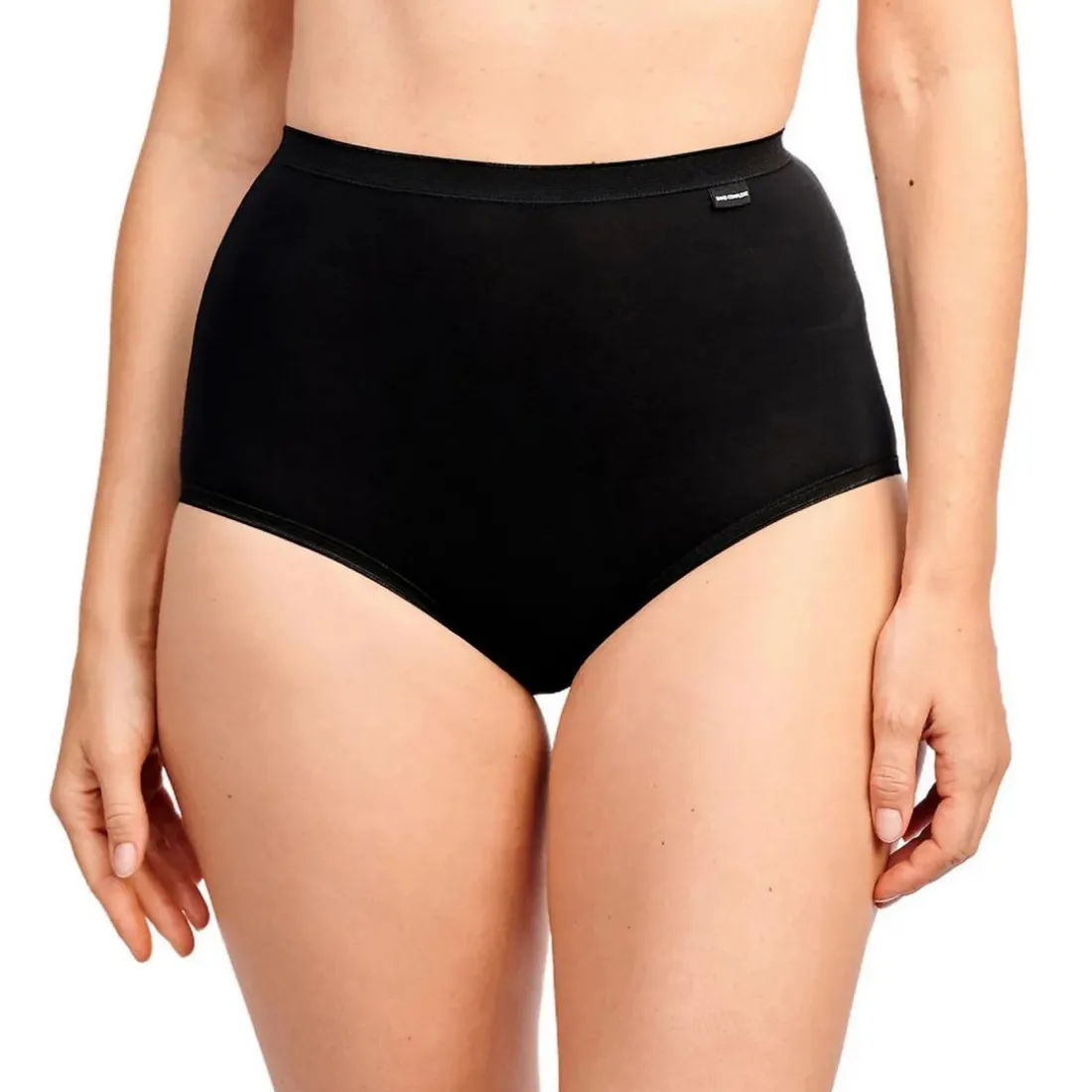 Lot de 3 culottes taille haute coton Noir - Sans Complexe en coton bio