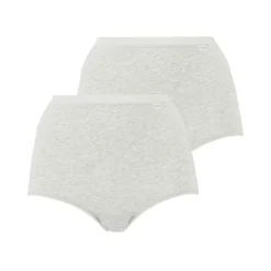 Lot de 2 culottes taille haute en coton biologique gris