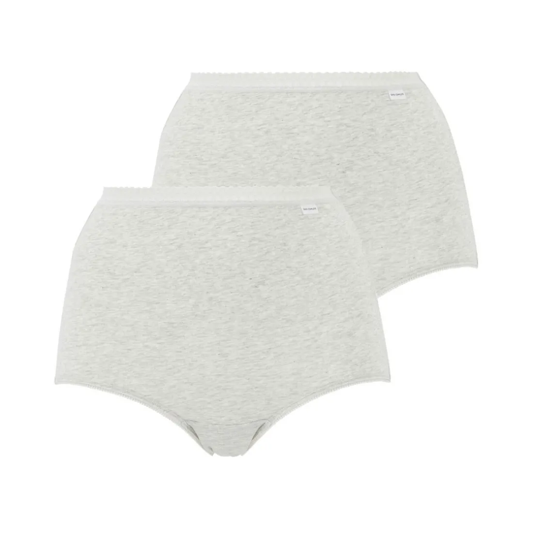 Lot de 2 culottes taille haute en coton biologique gris