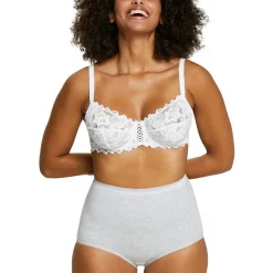 Lot de 2 culottes taille haute en coton biologique gris
