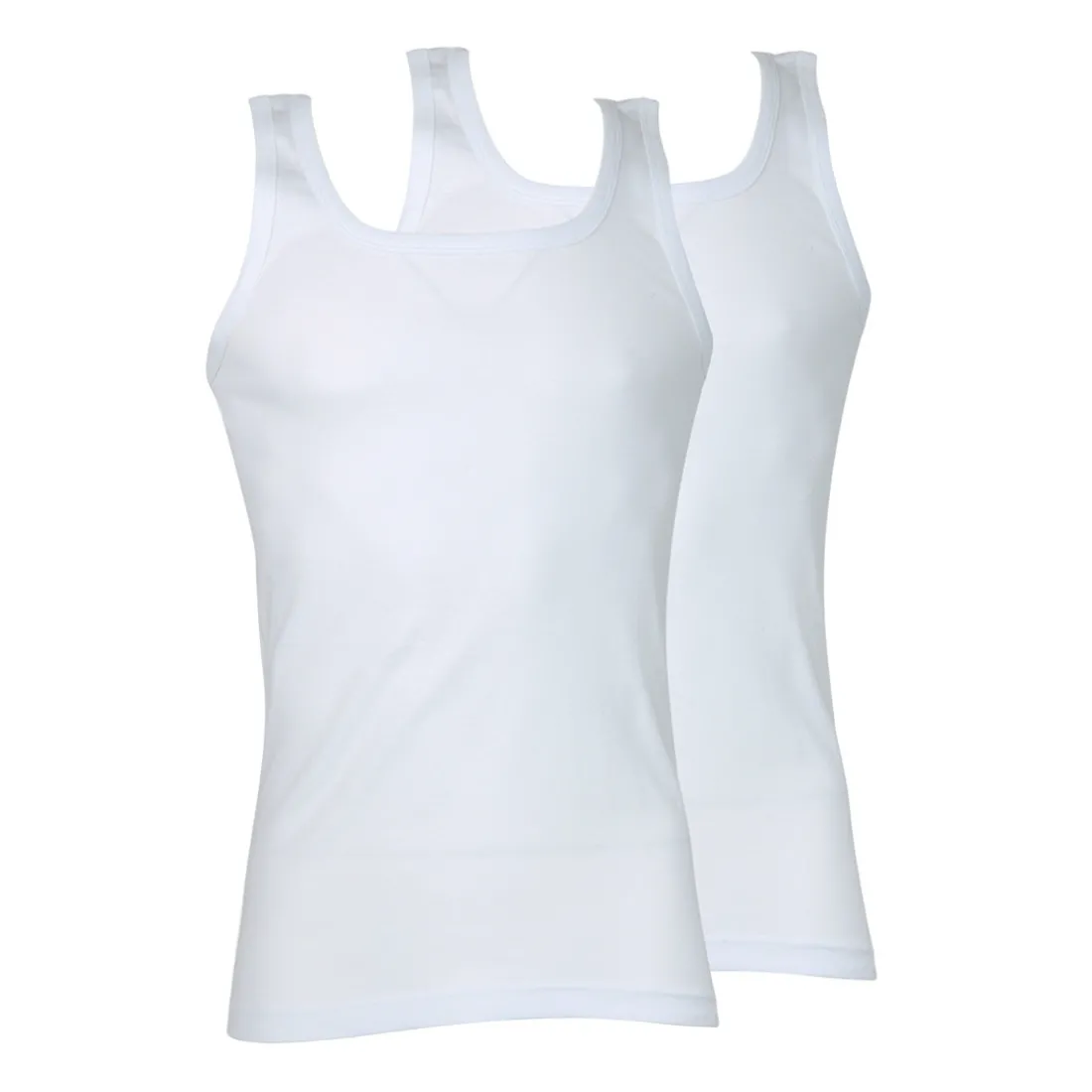 Lot de 2 débardeurs homme Coton Bio blanc
