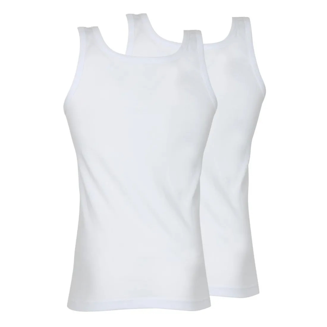 Lot de 2 débardeurs homme Coton Bio blanc