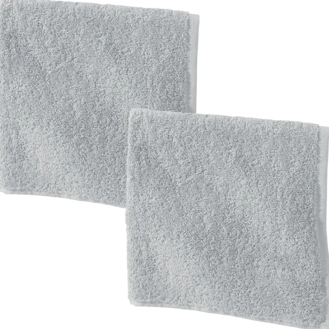 Lot de 2 Essuie-mains carré PRATIK gris Galet