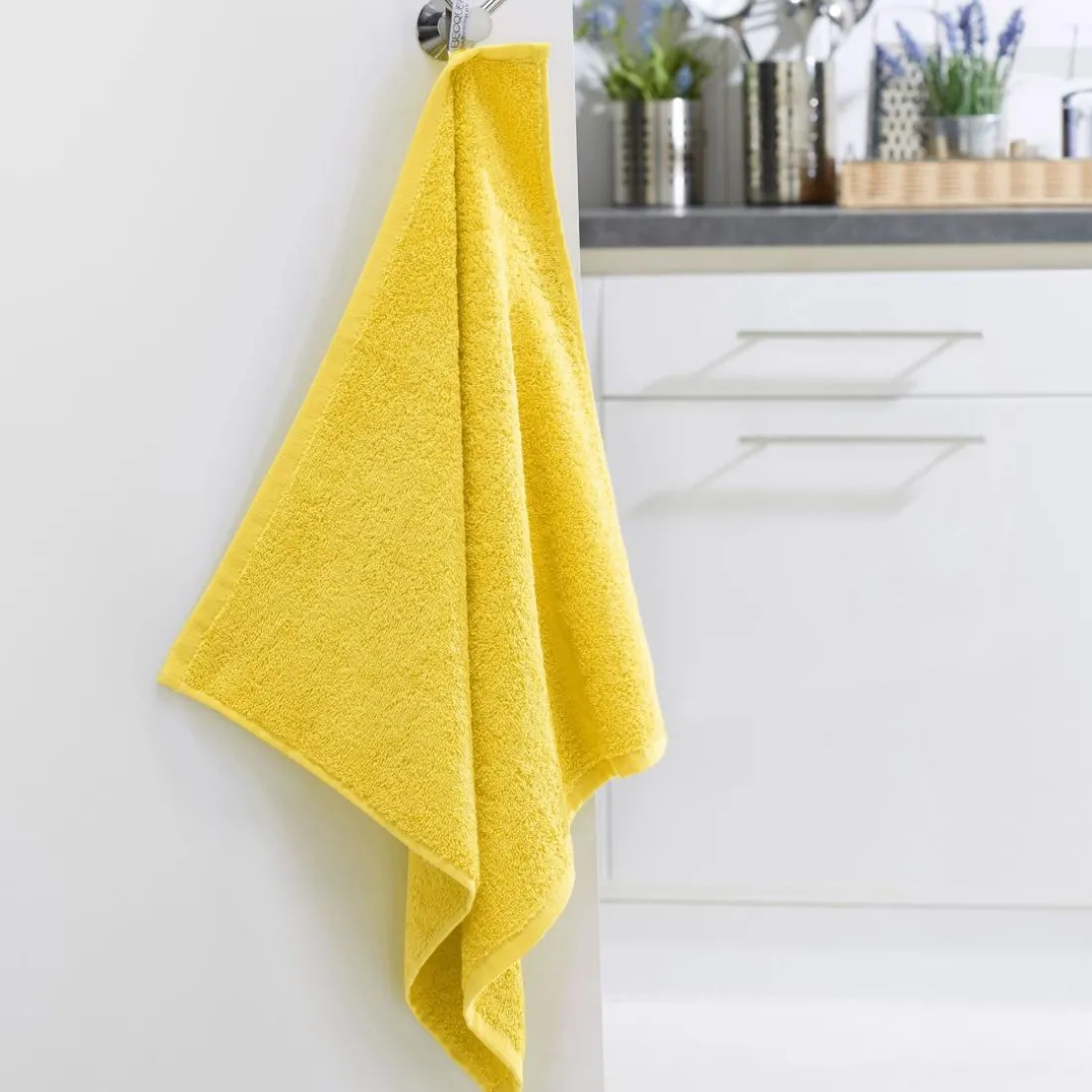 Lot de 2 Essuie-mains PRATIK carré coloré Lauréat jaune