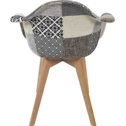 Lot de 2 Fauteuils Patchwork Gris