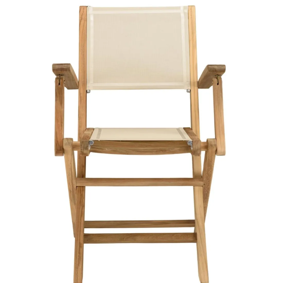 Lot de 2 fauteuils pliants textilène couleur beige