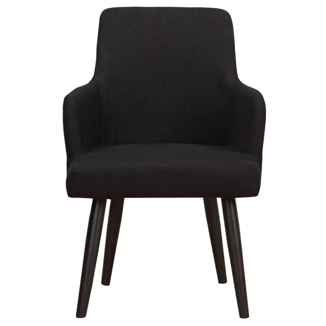 Lot de 2 Fauteuils Tissu Noir LUDVIG