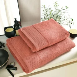 Lot de 2 gants de toilette épais BEESPONGE rose