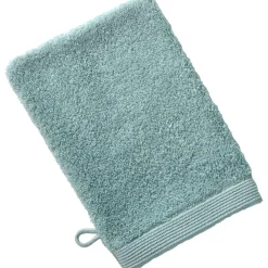 Lot de 2 gants de toilette CAROLINE 15x21 bleu céladon