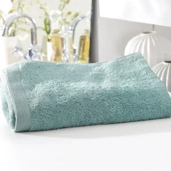 Lot de 2 gants de toilette CAROLINE 15x21 bleu céladon