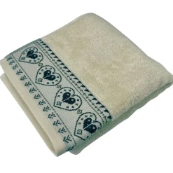 Lot de 2 gants de toilette RECIT D'HIVER 15x21 blanc ivoire