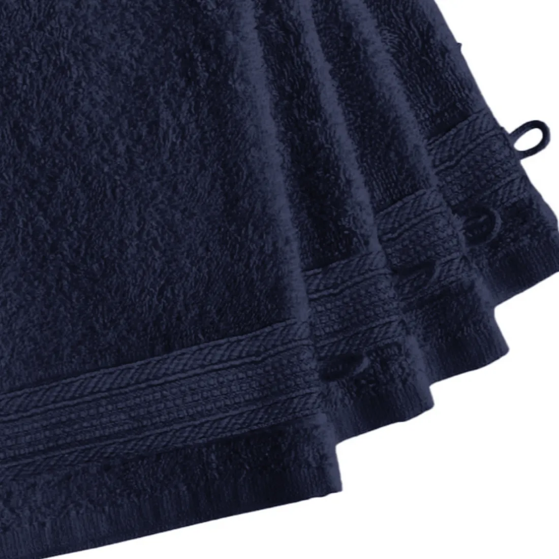 Lot de 4 Gants de Toilette en Coton 600 gm² TERTIO® - Bleu Indigo