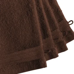 Lot de 4 gants de toilette coton 600 gm² Chocolat TERTIO®