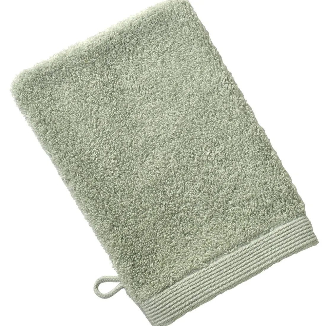 Lot de 2 gants de toilette CAROLINE 15x21 vert amande