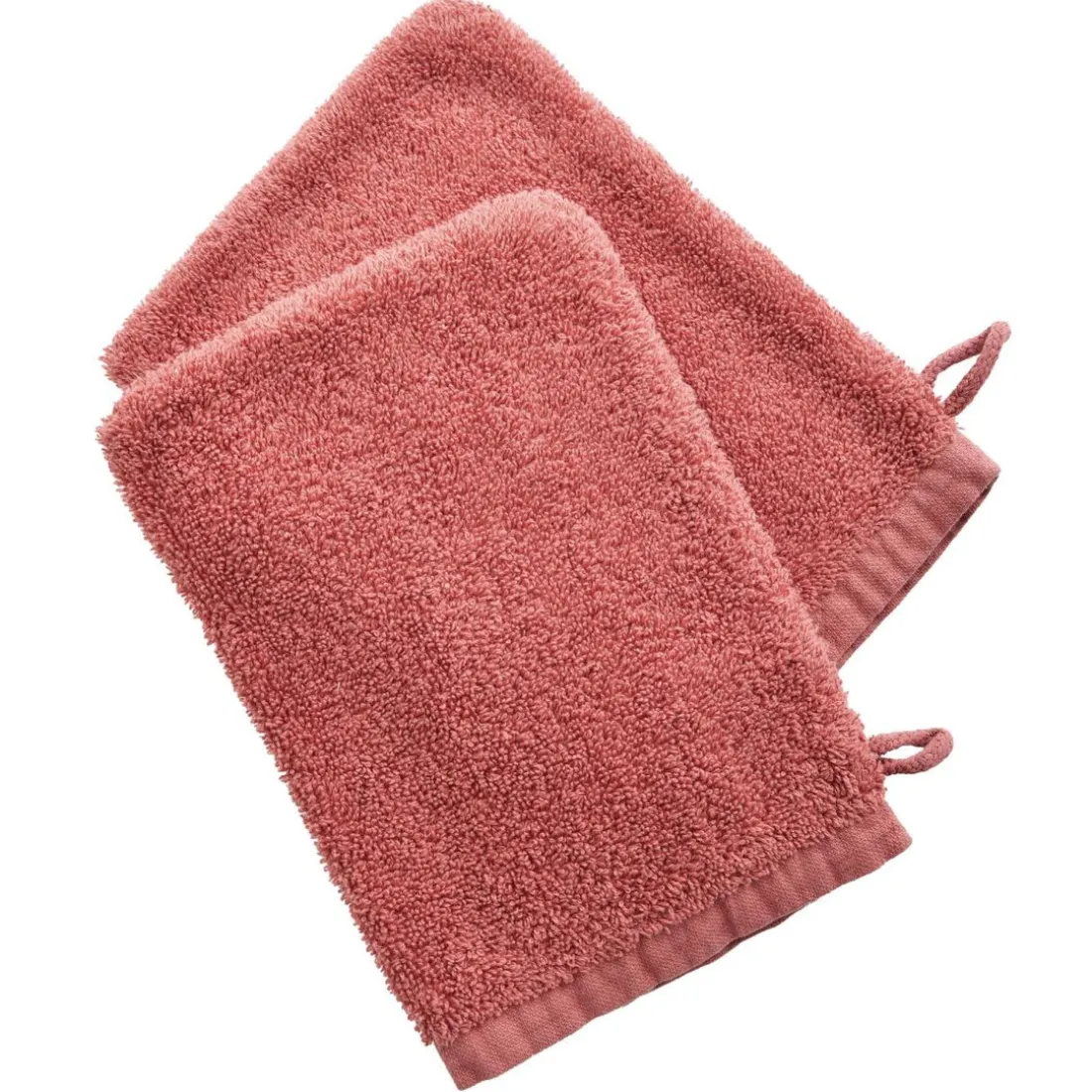 Lot de 2 Gants de toilette en coton bois de rose VAHINA