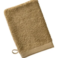 Lot de 2 gants de toilette CAROLINE 15x21 marron caramel