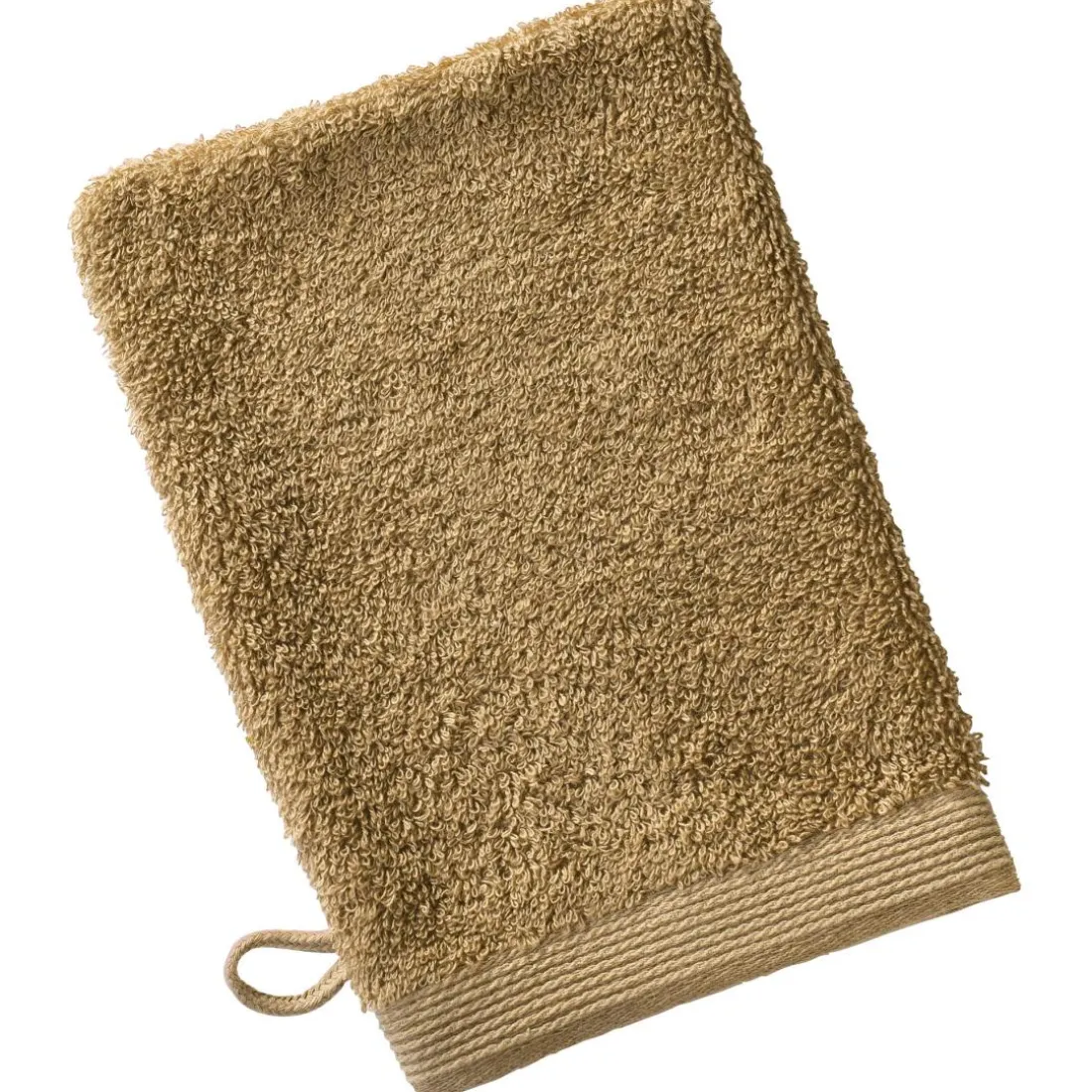 Lot de 2 gants de toilette CAROLINE 15x21 marron caramel