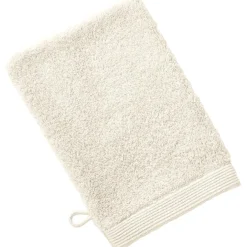 Lot de 2 gants de toilette CAROLINE 15x21 blanc ivoire