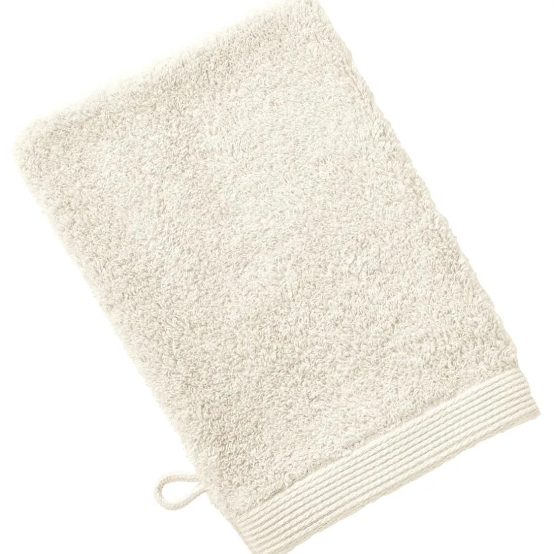 Lot de 2 gants de toilette CAROLINE 15x21 blanc ivoire