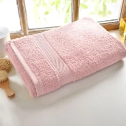 Lot de 2 gants de toilette en coton 420g/m² CLAIRE 15x20cm rose poudré