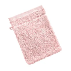 Lot de 2 gants de toilette en coton 420g/m² CLAIRE 15x20cm rose poudré