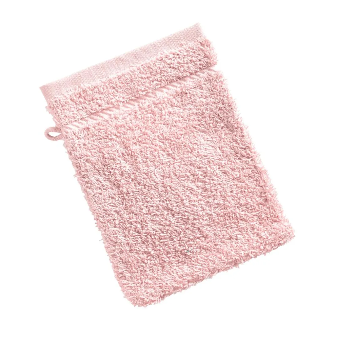 Lot de 2 gants de toilette en coton 420g/m² CLAIRE 15x20cm rose poudré
