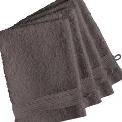 Lot de 4 gants de toilette coton 600 gm² Taupe TERTIO®