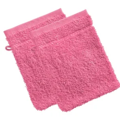 Lot de 2 gants de toilette CLAIRE 420g/m² rose