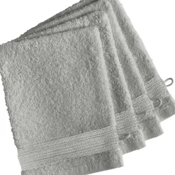 Lot de 4 Gants de Toilette en Coton 600 gm² TERTIO® - Gris Perle