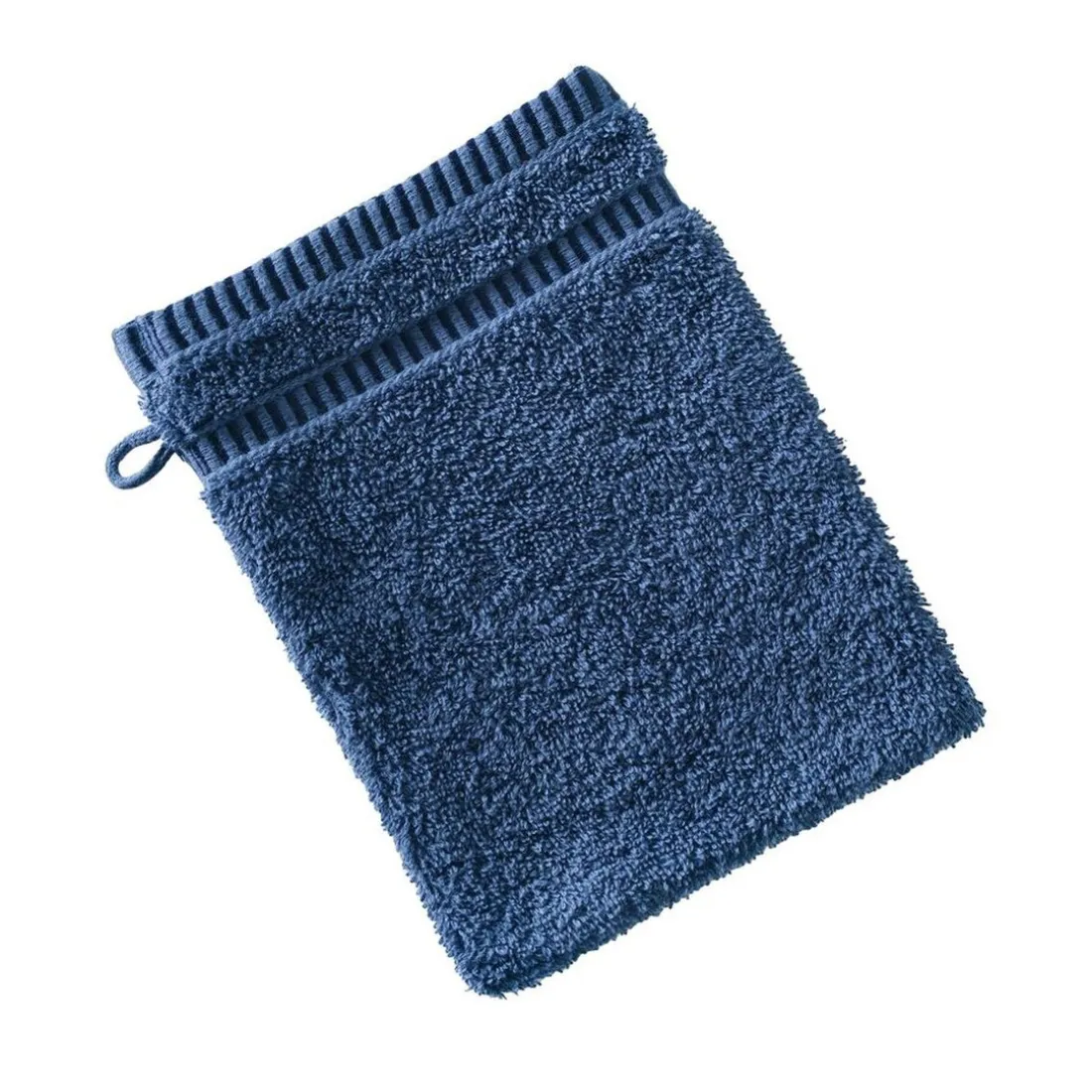 Lot de 2 Gants de toilette en coton Bleu BANDESECHELLE marine