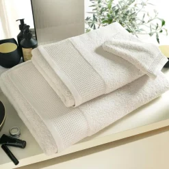 Lot de 2 gants de toilette épais BEESPONGE craie