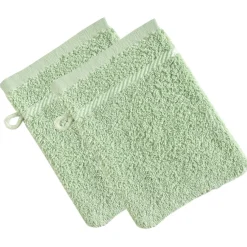 Lot de 2 gants de toilette CLAIRE 420g/m² vert jade