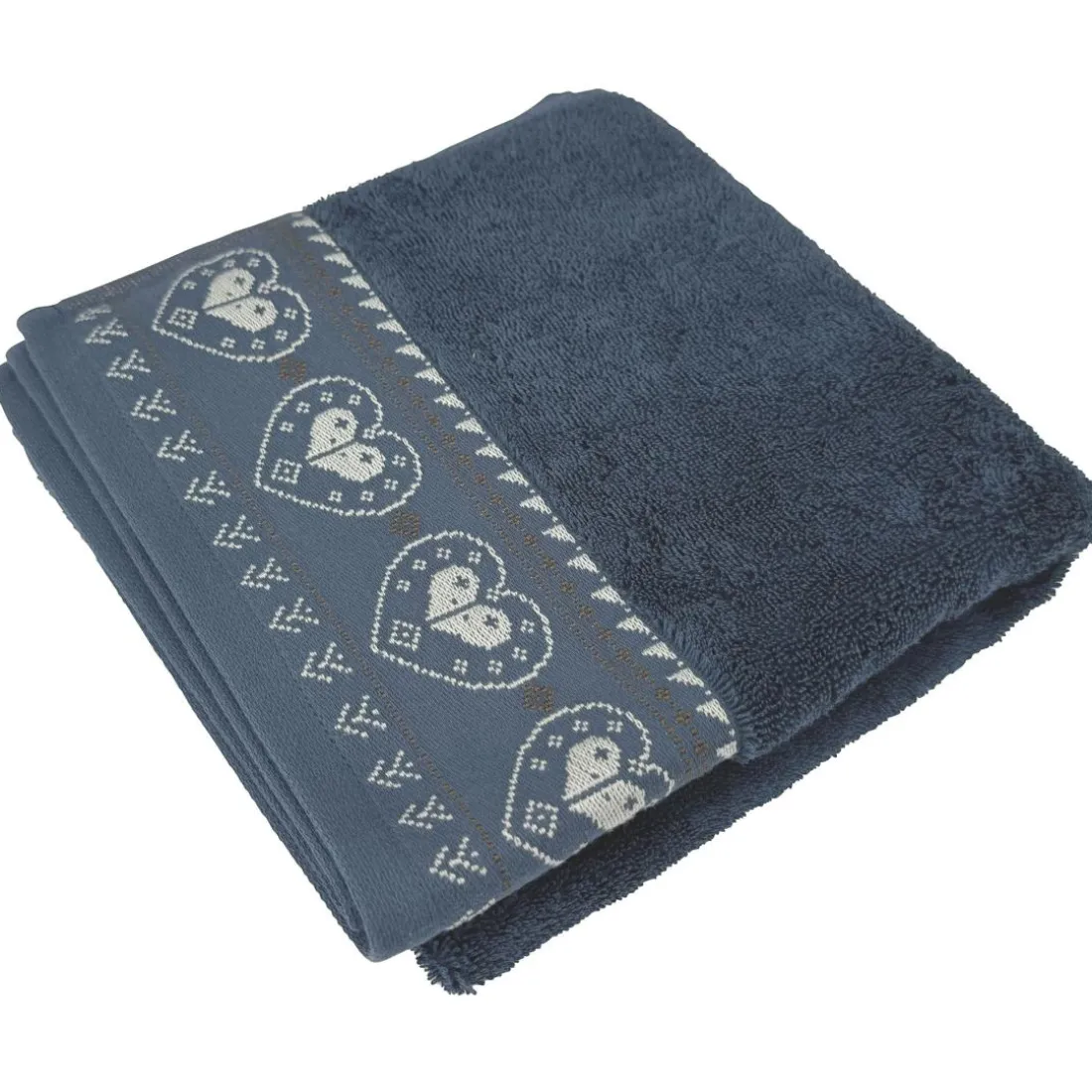 Lot de 2 gants de toilette RECIT D'HIVER 15x21 bleu