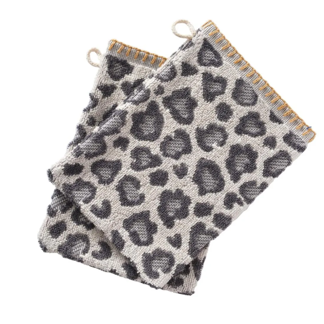 Lot de 2 Gants Eponge FAUVE Gris Anthracite