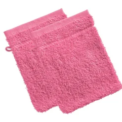 Lot de 2 gants unis coton - Rose