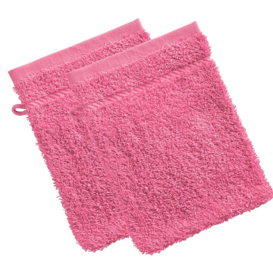 Lot de 2 gants unis coton - Rose