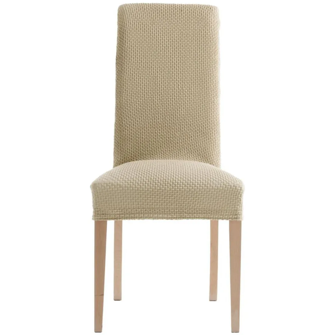 Lot de 2 housses de chaise bi-extensibles - Beige