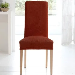 Lot de 2 Housses de chaise Bi Extensible - Rouge tomette