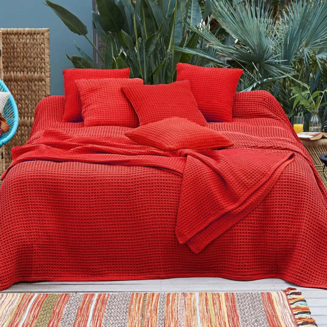Lot de 2 Housses de coussins JC FEROE orange poterie