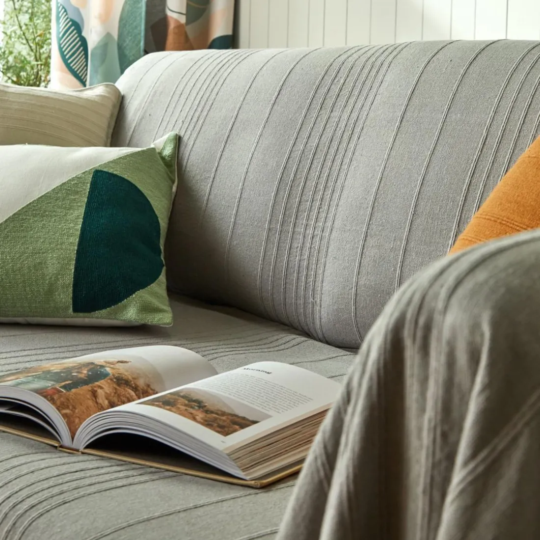 Lot de 2 Housses de coussin JC ORION gris