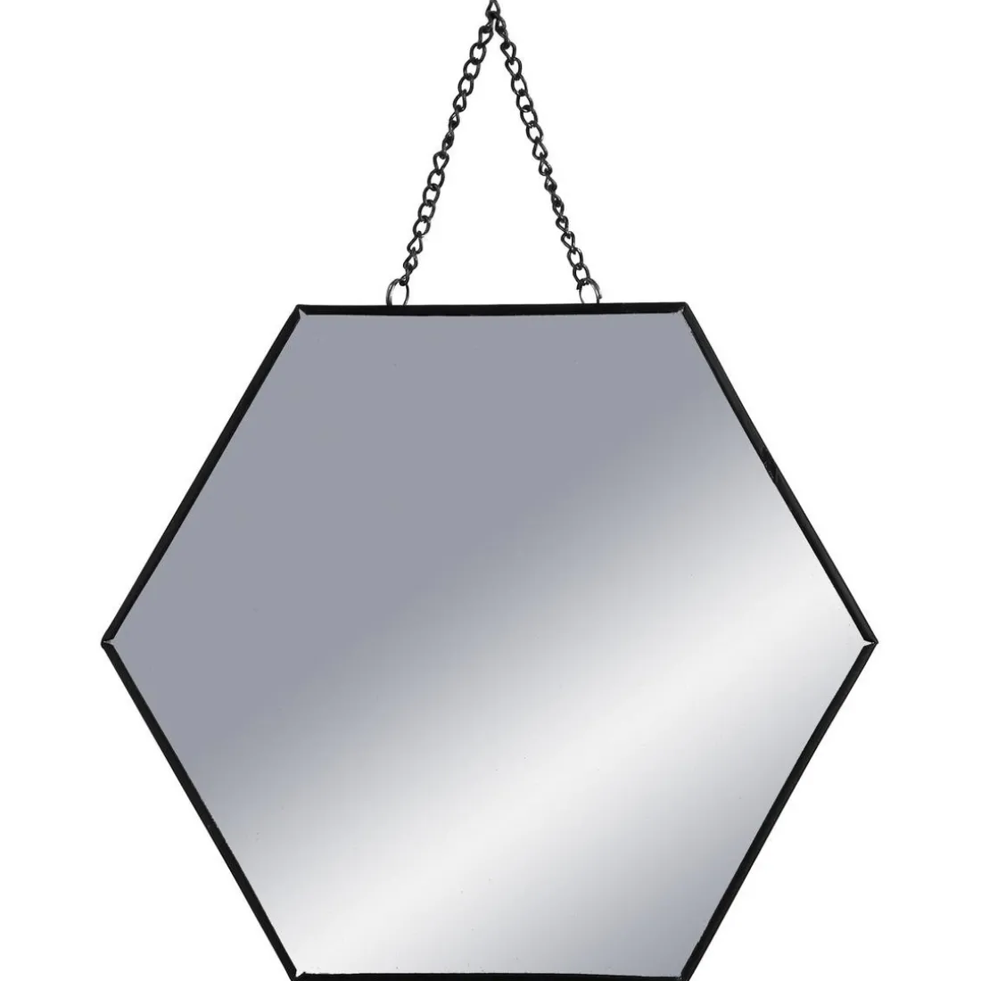 Lot de 3 miroirs hexagonaux métal