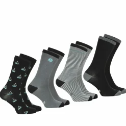 Lot de 4 paires de chaussettes mi-hautes Ecopack gris en coton pour homme